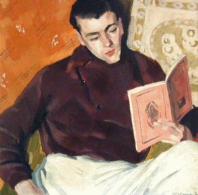 Le liseur, tableau du peintre Antoine MARTINEZ