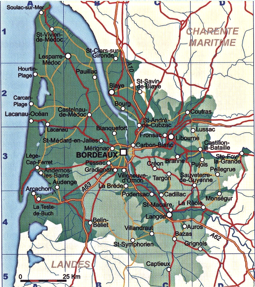 Carte de Gironde