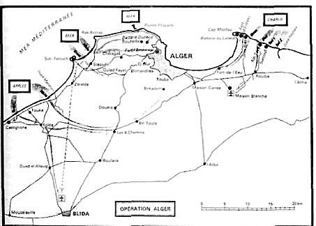 Les opérations à Alger.